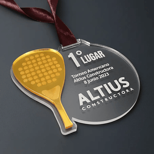 Medalla Pala al Lado de Acrílico