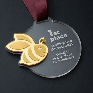 Medalla Spelling Bee de Acrílico