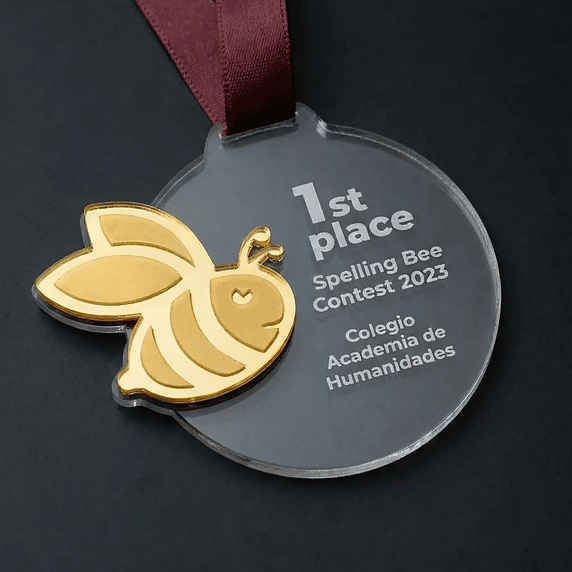 Medalla Spelling Bee de Acrílico 1