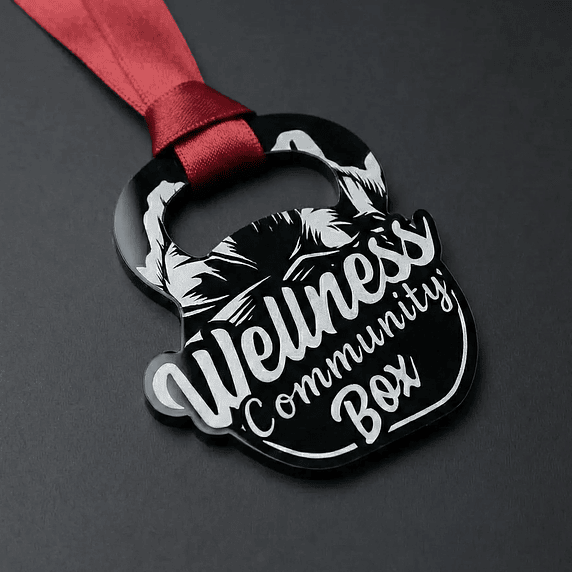 Medalla Forma Pesa Rusa de Acrílico 1