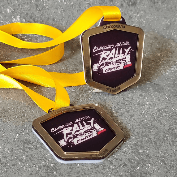 Medalla Forma Escudo de Acrílico Sublimado 6