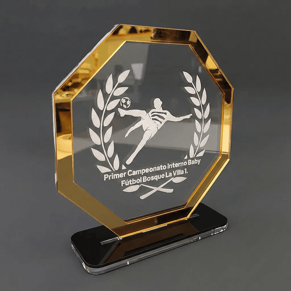 Galardón Octagonal de Acrílico 1