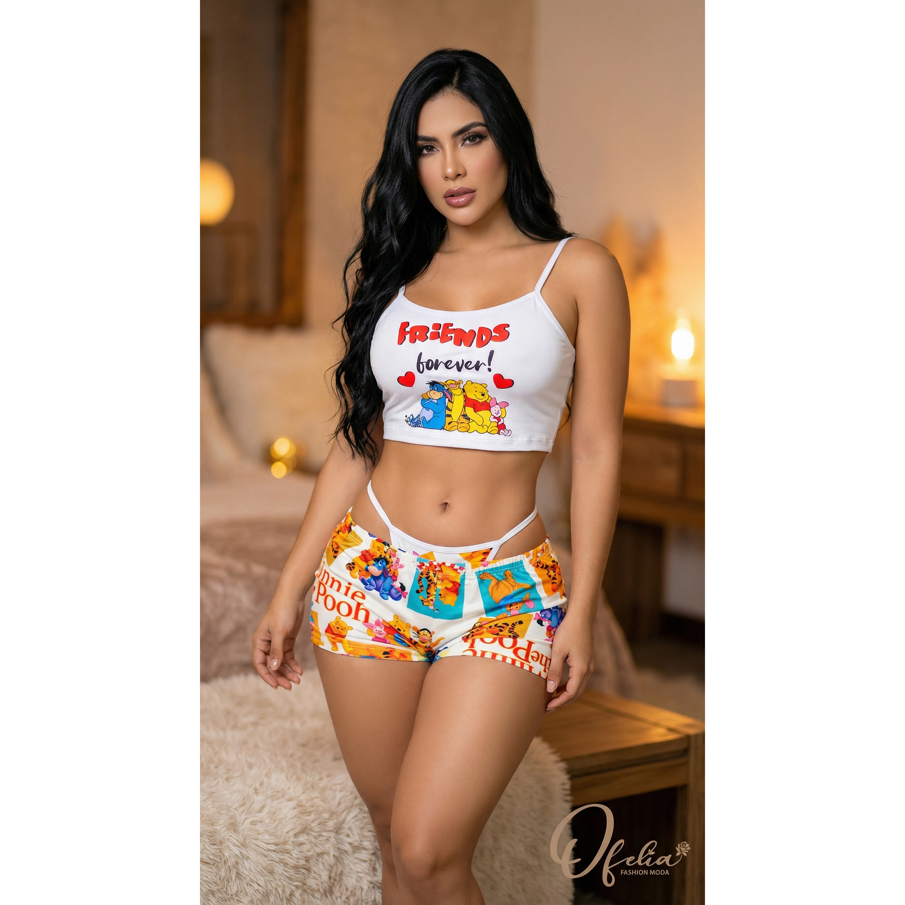 X4 PIJAMA CONJUNTO FRIENDS LOVE💕 5