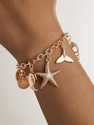 PULSERA VIENTO DE PLAYA, VIENTO DE MAR 18k😍