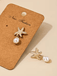 HERMOSOS PENDIENTE DE ESTRELLA DE MAR Y PERLAS 18K✨🌊 - Miniatura 3