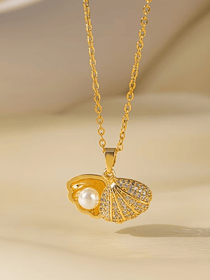 COLLAR  PERLA CONCHA LUXURY 💛