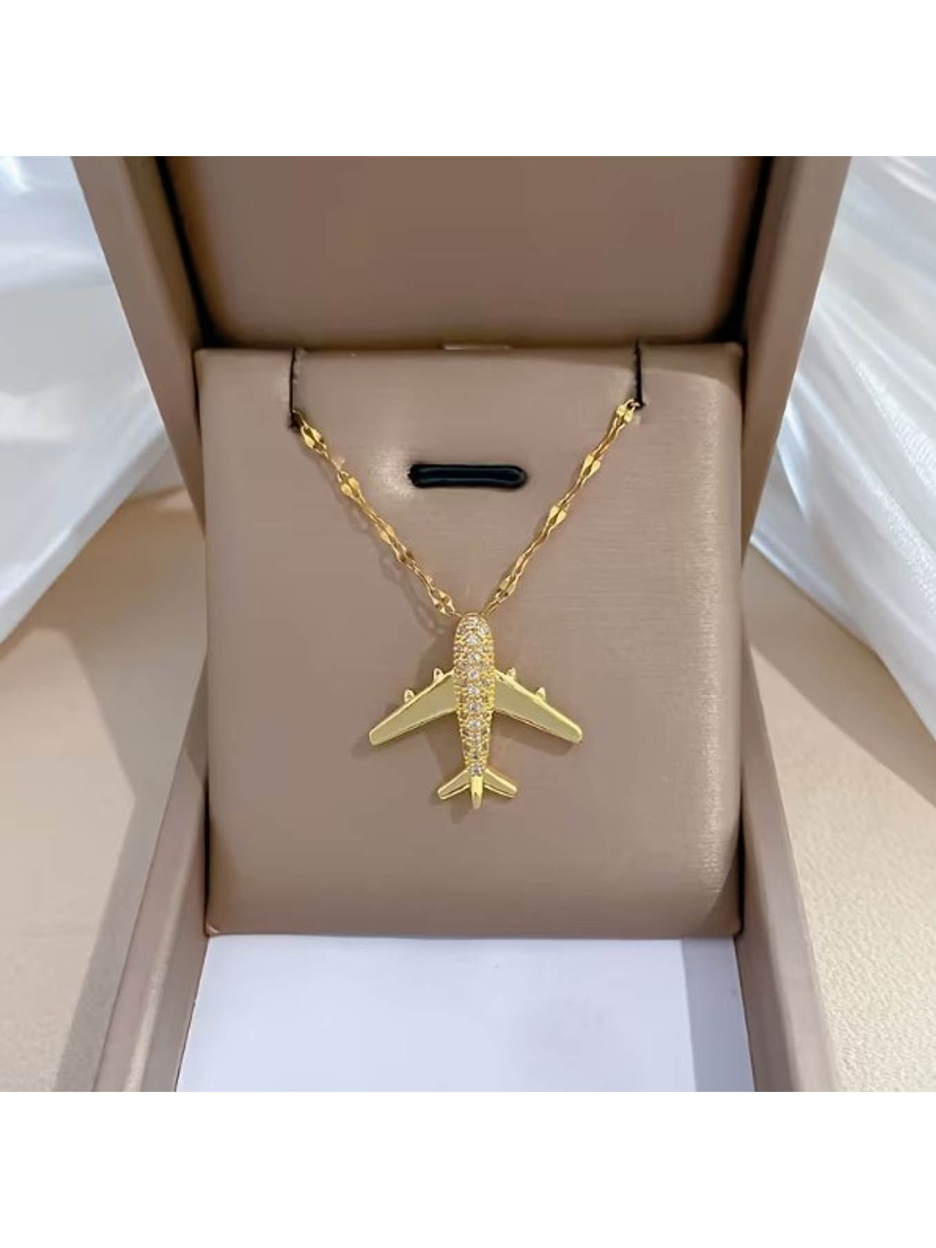 HERMOSO COLLAR COLLGANTE DE AVION 18K🌍 2