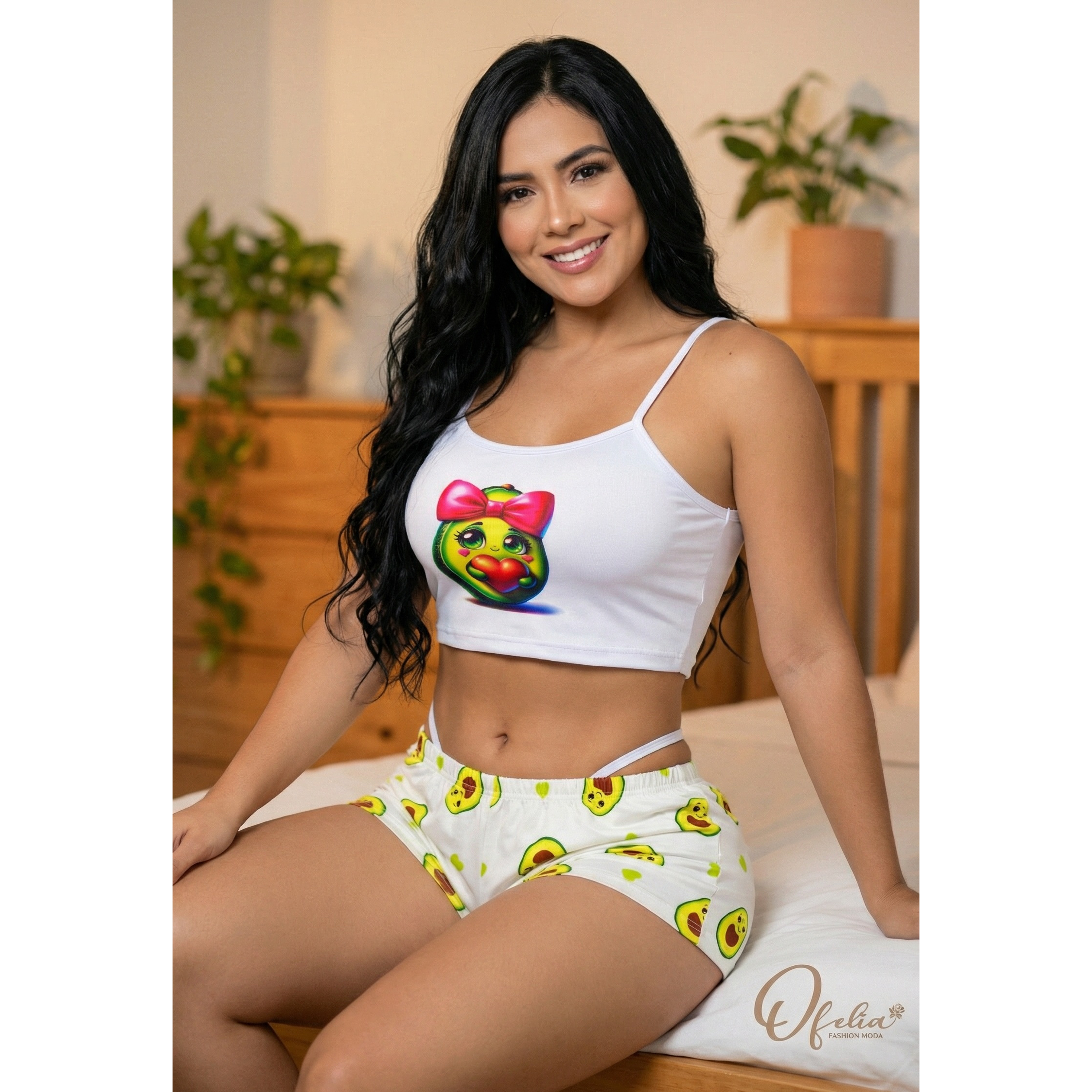 X4 PIJAMA CONJUNTO DULCE AGUACATE💕 2