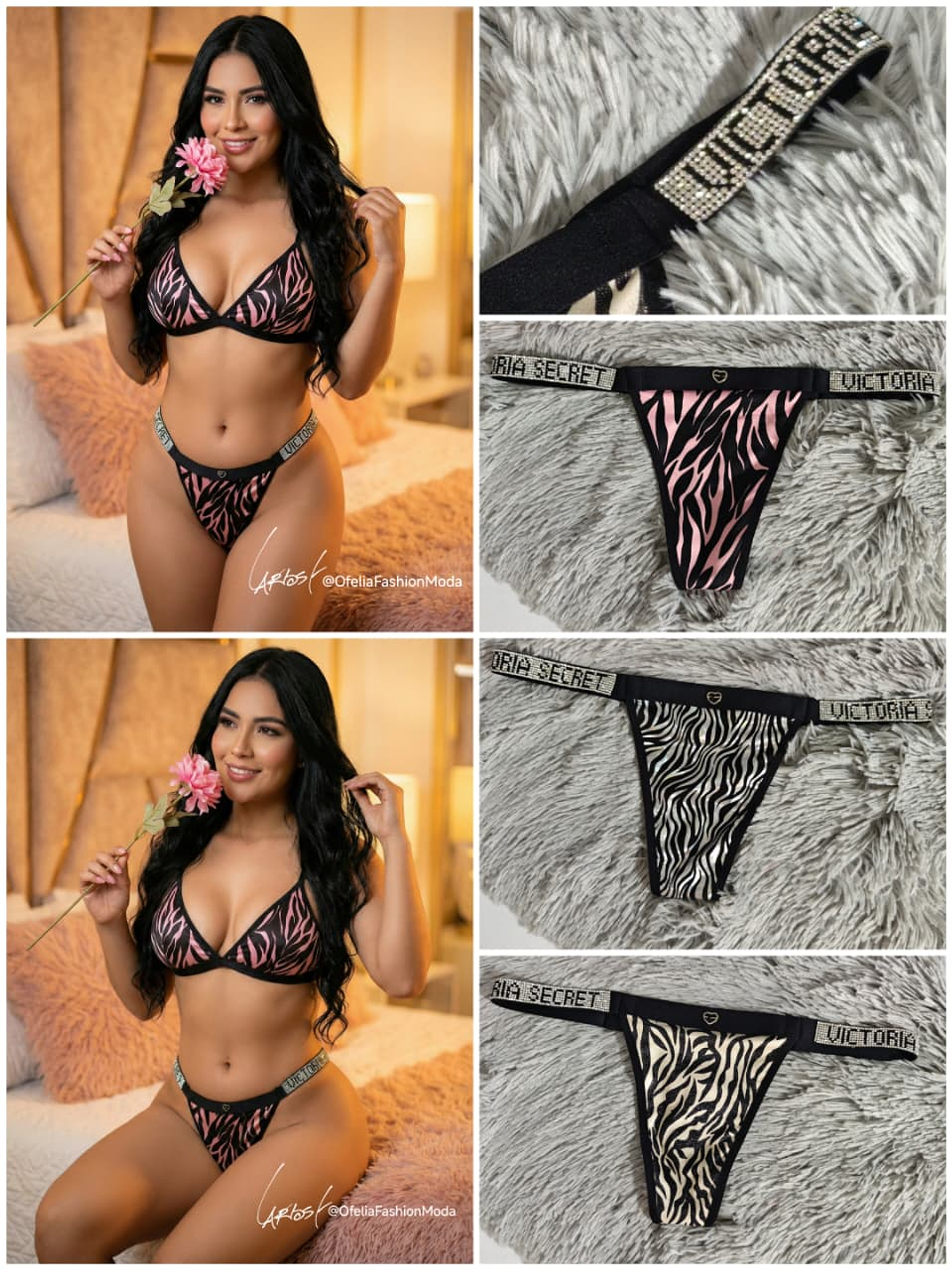 CONJUNTO TOP + PANTY VS PRINT SALVAJE🔥💋 1