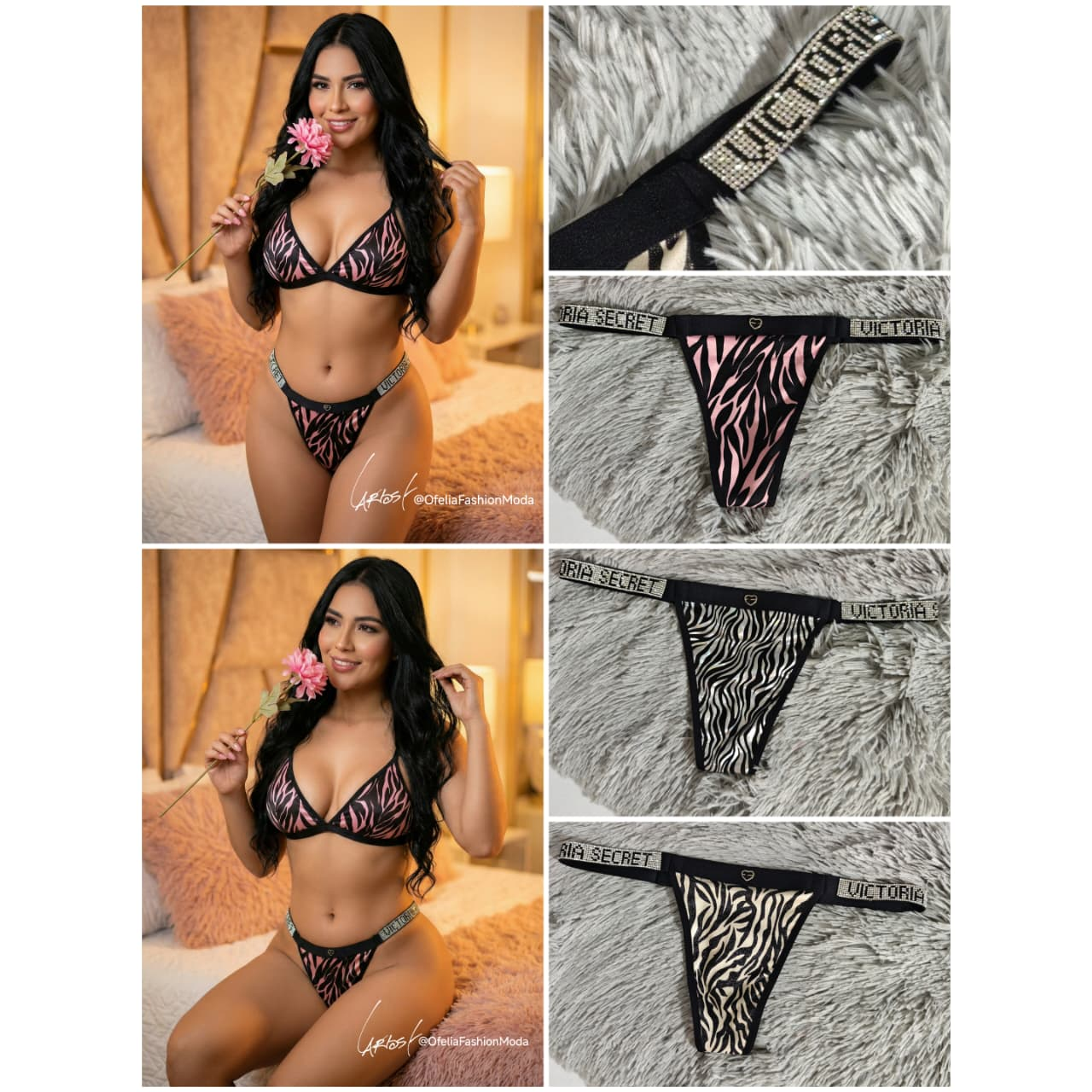 CONJUNTO TOP + PANTY VS PRINT SALVAJE🔥💋 1