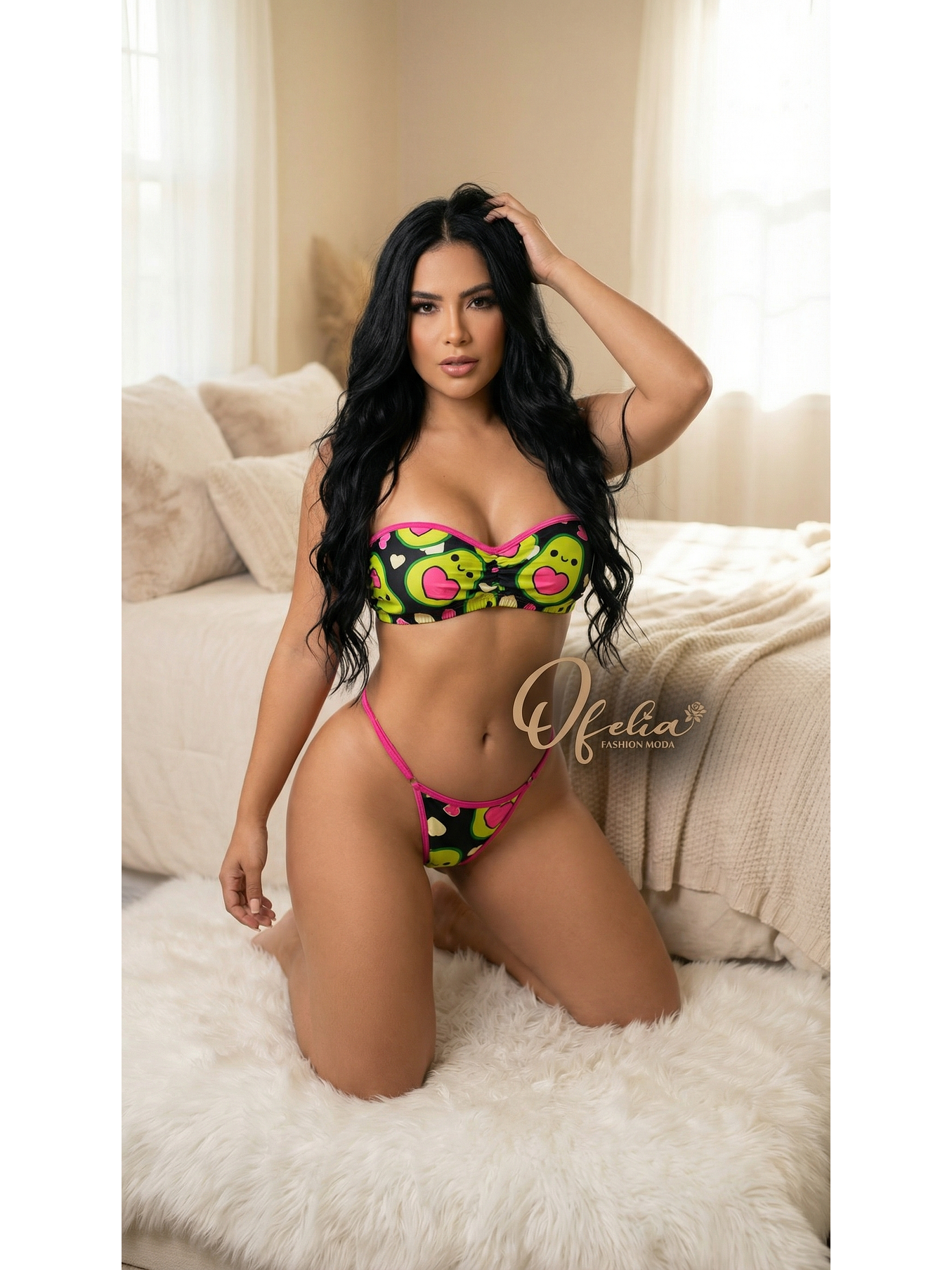 PIJAMA TRÍO STRAPLESS AGUACATE 💚🥑 5