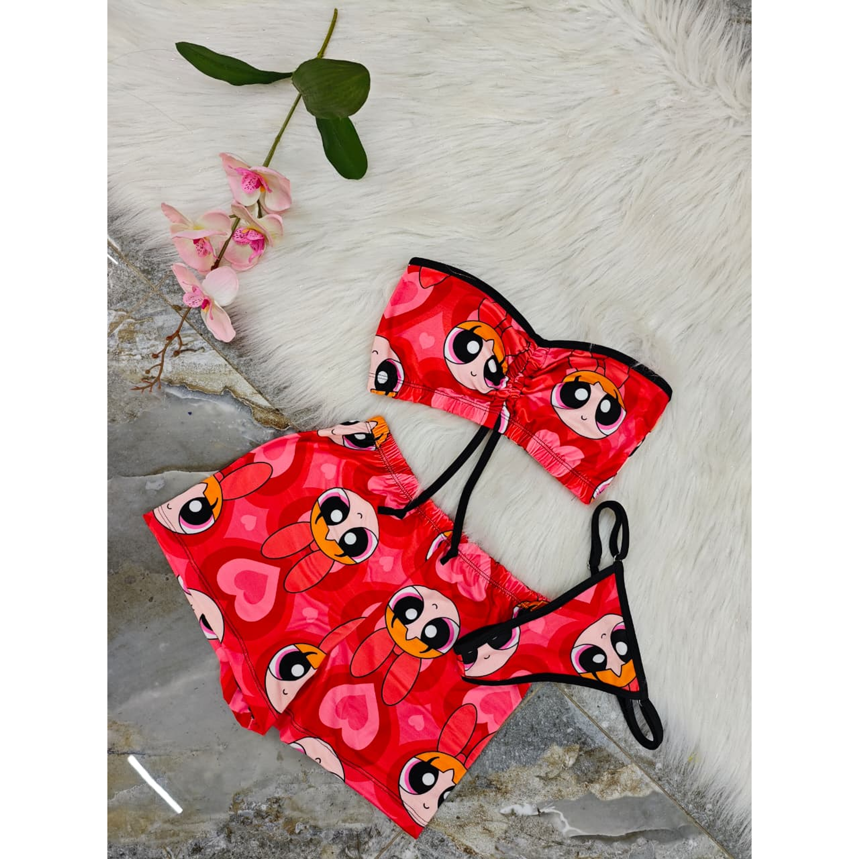 PIJAMA TRÍO STRAPLESS BOMBOM❣️ 2