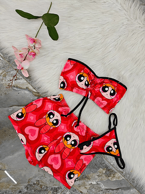PIJAMA TRÍO STRAPLESS BOMBOM❣️
