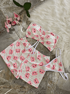 🌸 PIJAMA STRAPLESS SWEET DREAMS PIG 🌸