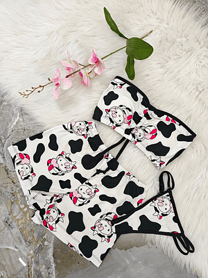 🐮🤍 PIJAMA VAQUITA – DULCE Y COQUETA 🤍🐮