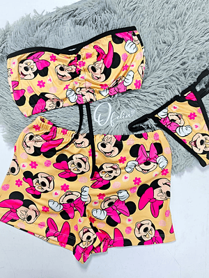 🎀✨ PIJAMA MINIE  3 PIEZAS – DULCE  ✨🎀