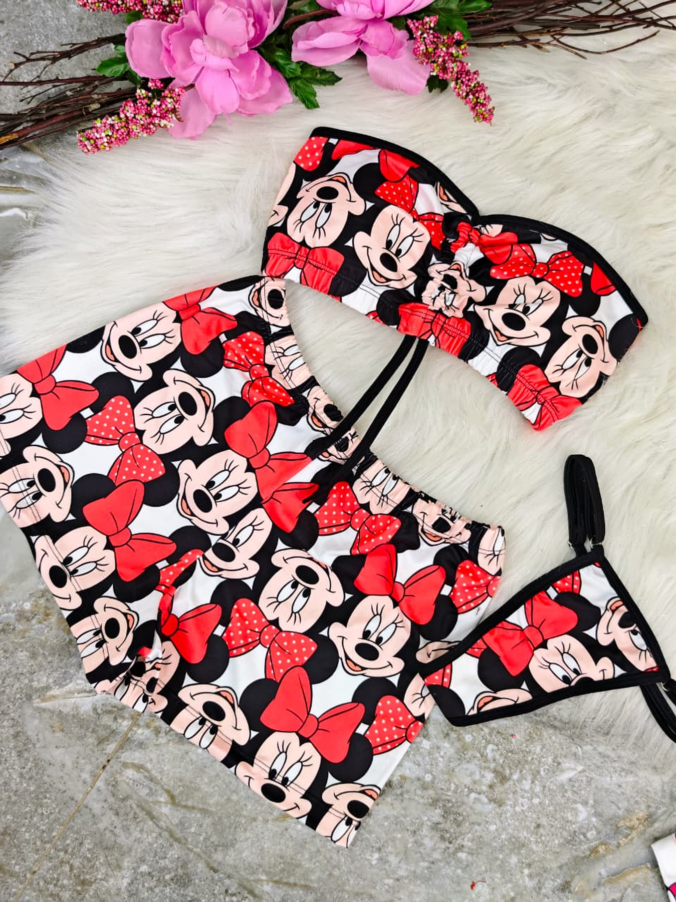 🎀🐭 PIJAMA MINNIE 3 PIEZAS – COQUETA Y ENCANTADORA 🐭🎀 2
