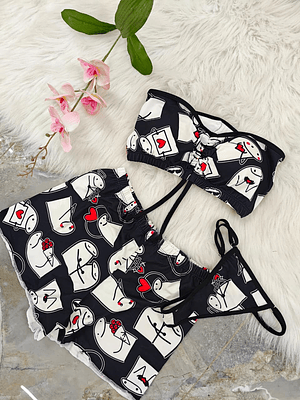 🌸✨ PIJAMA FLORKA 3 PIEZAS – FRESCA Y COQUETA ✨🌸