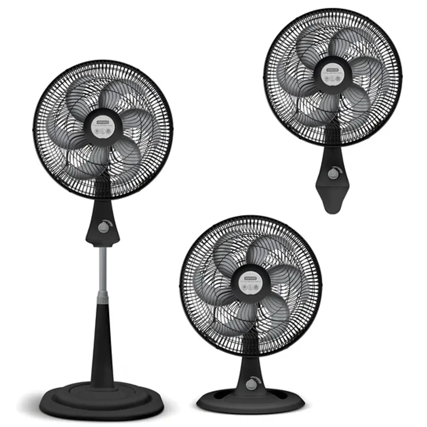 Ventilador Samurai Turbo Silence Maxx 3 en 1, 3 Velocidades, Negro 1