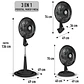 Ventilador Samurai Turbo Silence Maxx 3 en 1, 3 Velocidades, Negro - Miniatura 2