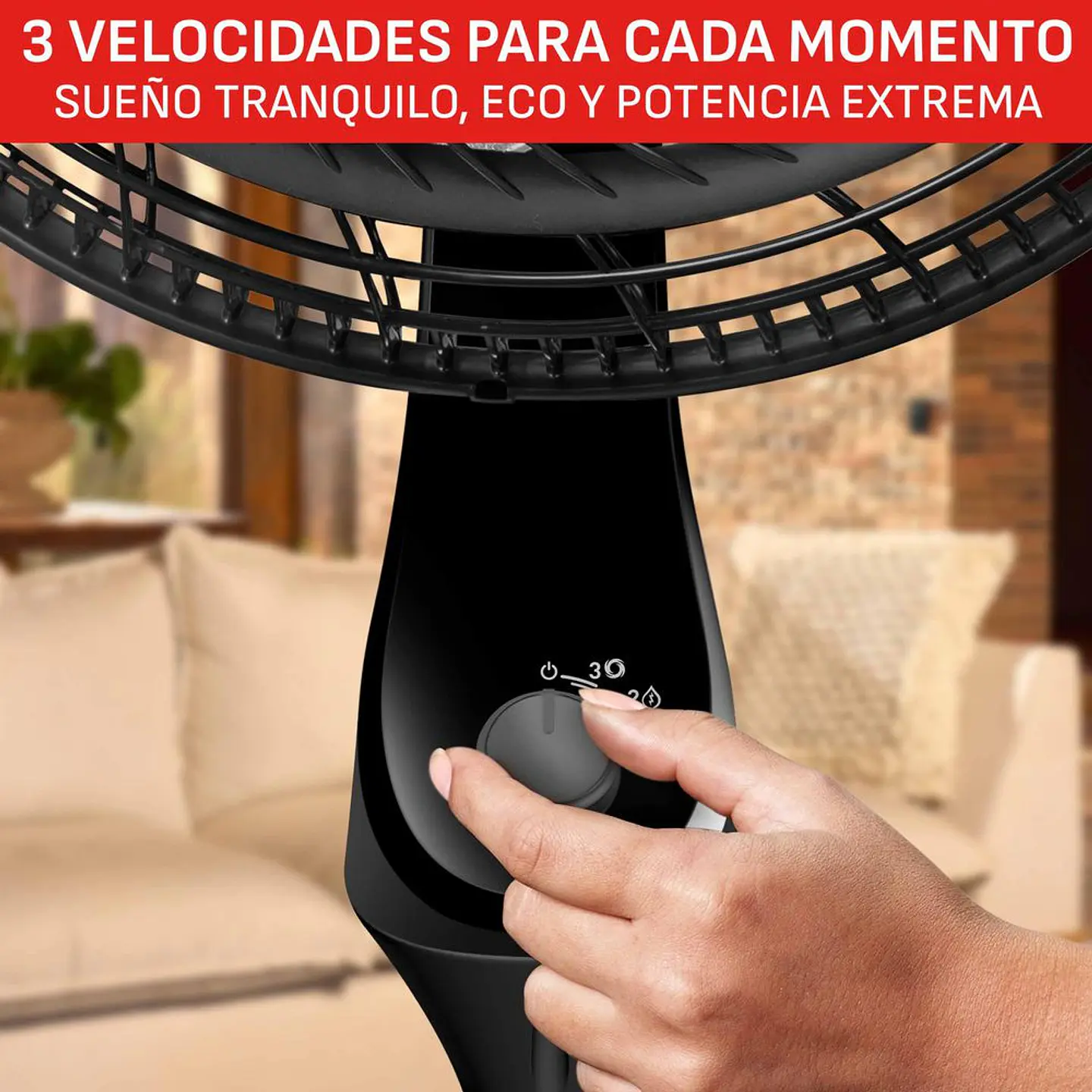 Ventilador 2 En 1 SAMURAI Silence For Maxx VE77C0I0 Negro 6