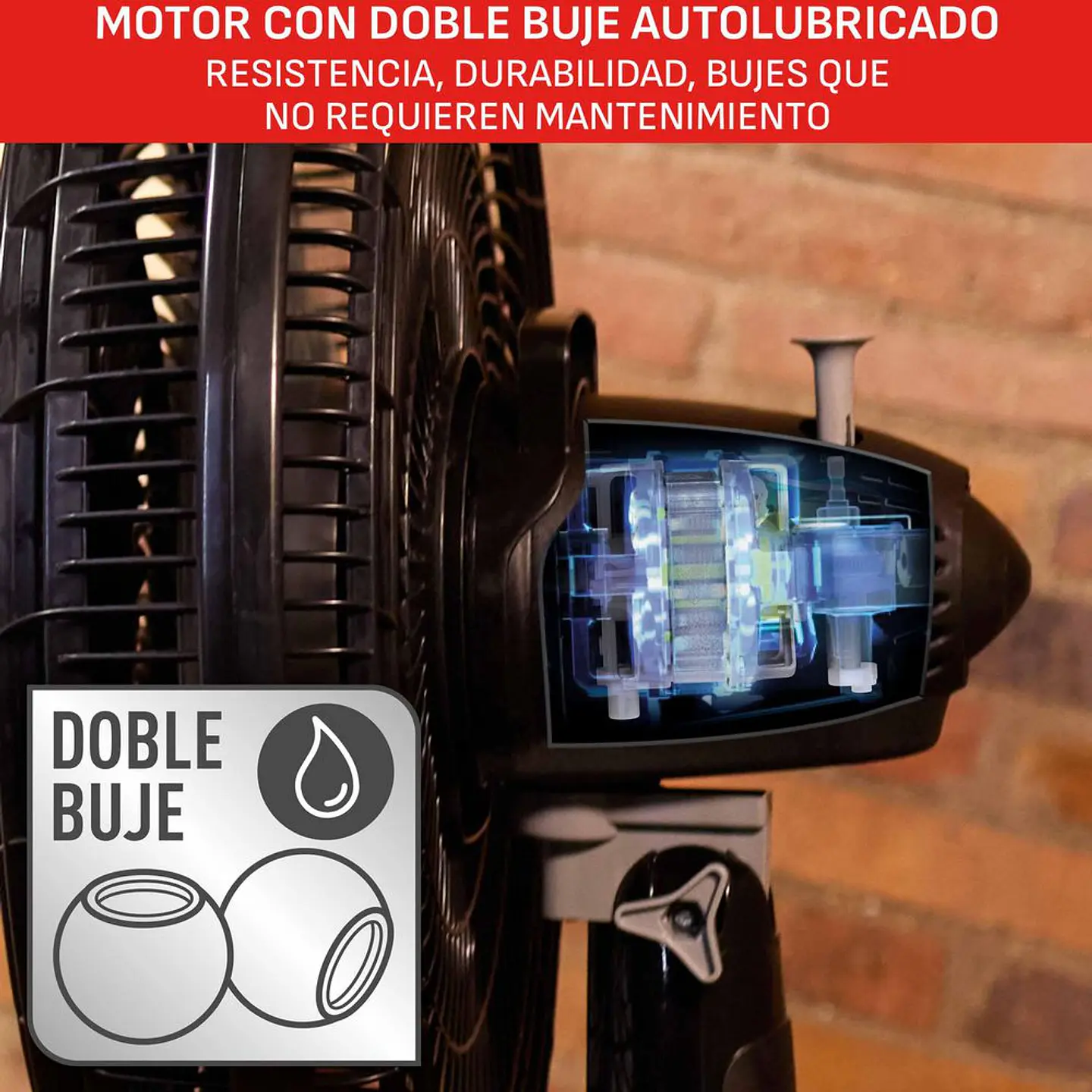 Ventilador 2 En 1 SAMURAI Silence For Maxx VE77C0I0 Negro 8