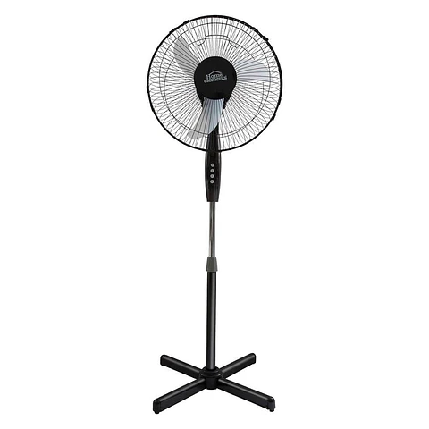 Ventilador Home Elements Pedestal 16 pulgadas 45 Watts Hecrsf 16Bin Negro