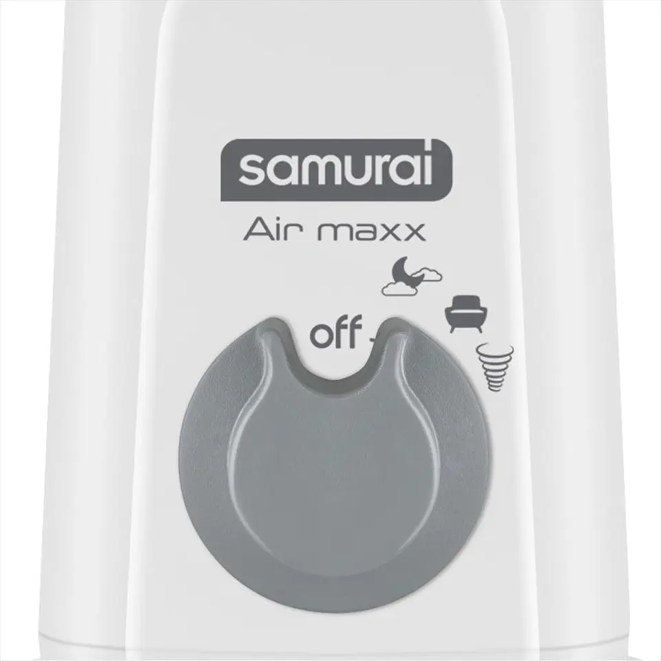 Ventilador Samurai Air Maxx Blanco Con Azul 3 Velocidades 4 Aspas 4