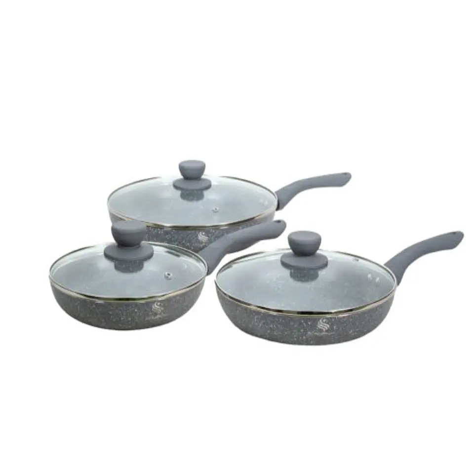 Sartenes X6 Piezas En Mármol Gris 2