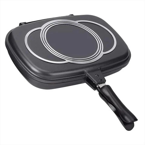 Sarten Doble Cara Con Cierre Hermetico Y Mango Seguro