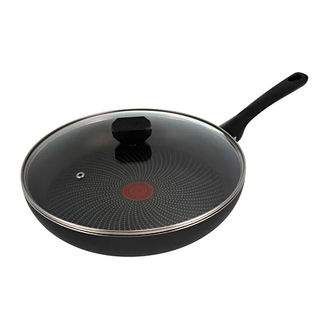 Sarten 30 cm Tapa de Vidrio IMUSA Aluminio Antiadherente Hard Titanium 2 30 cm Negro