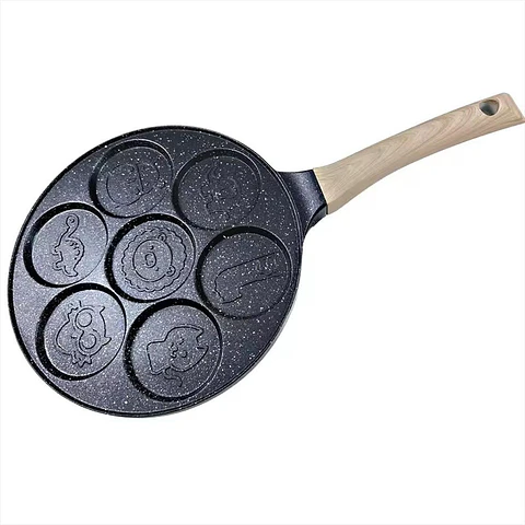 Sarten 7 Puestos Antiadherente En Aluminio Para Huevos, Panqueques