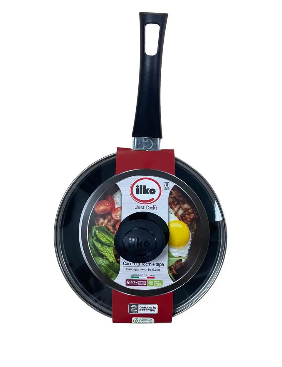 CACEROLA ILKO JUST COOK 16CM CT ILKO Aluminio JUST COOK 16CM 1 Negro 1