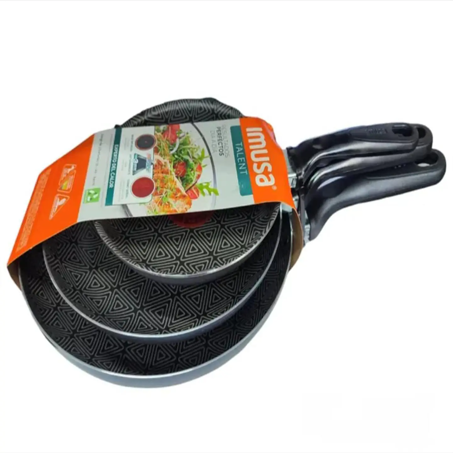 Juego Imusa De 3 Sartenes Talent Antiadherente 16 20 24 Cms Sin Tapa 1