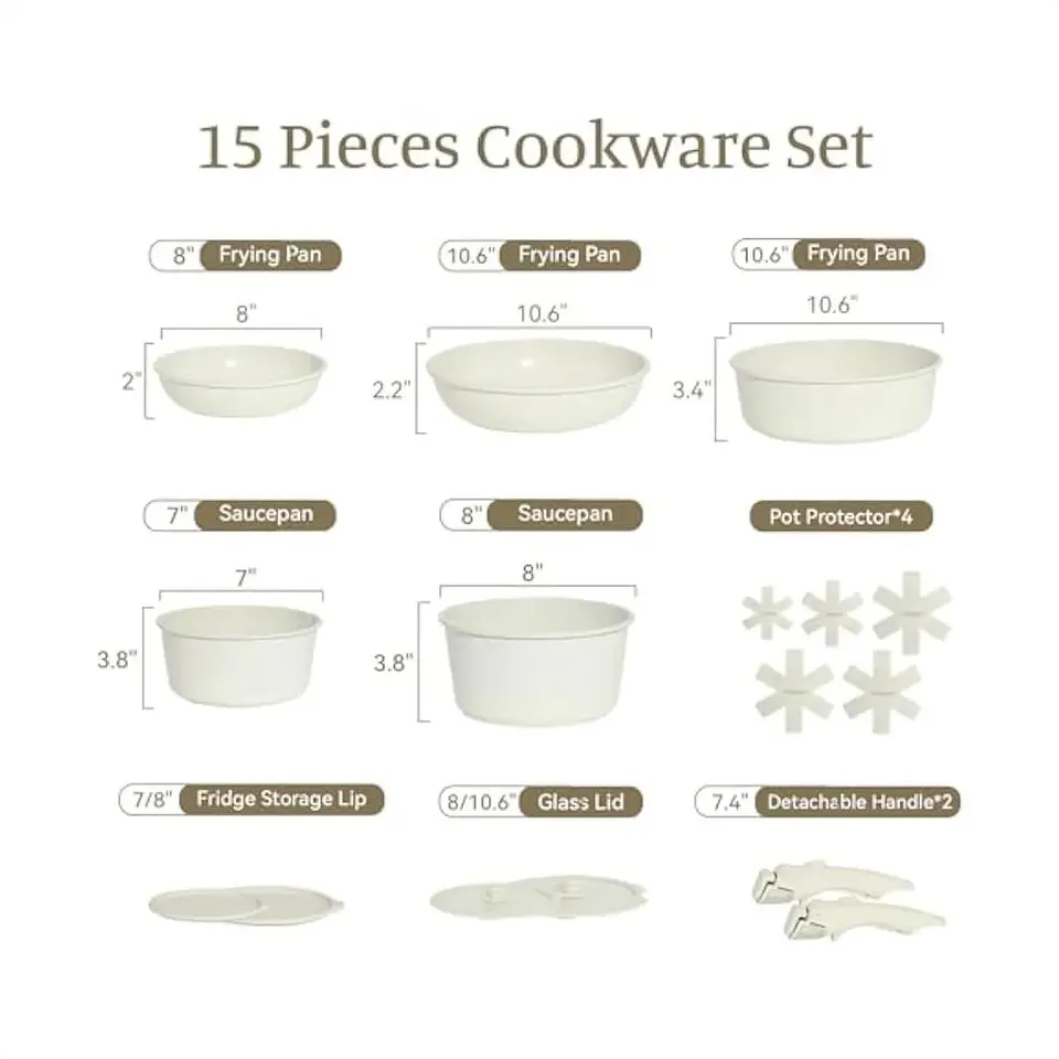 Juego De Ollas Y Sartenes Antiadherentes, 13 Piezas 2