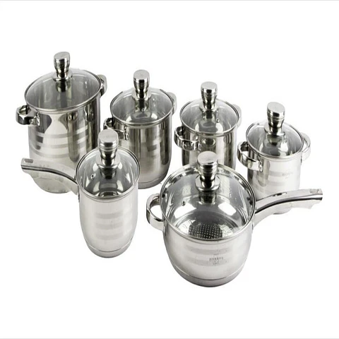 Ollas Acero Quirurgico 12 Piezas Termodifusor