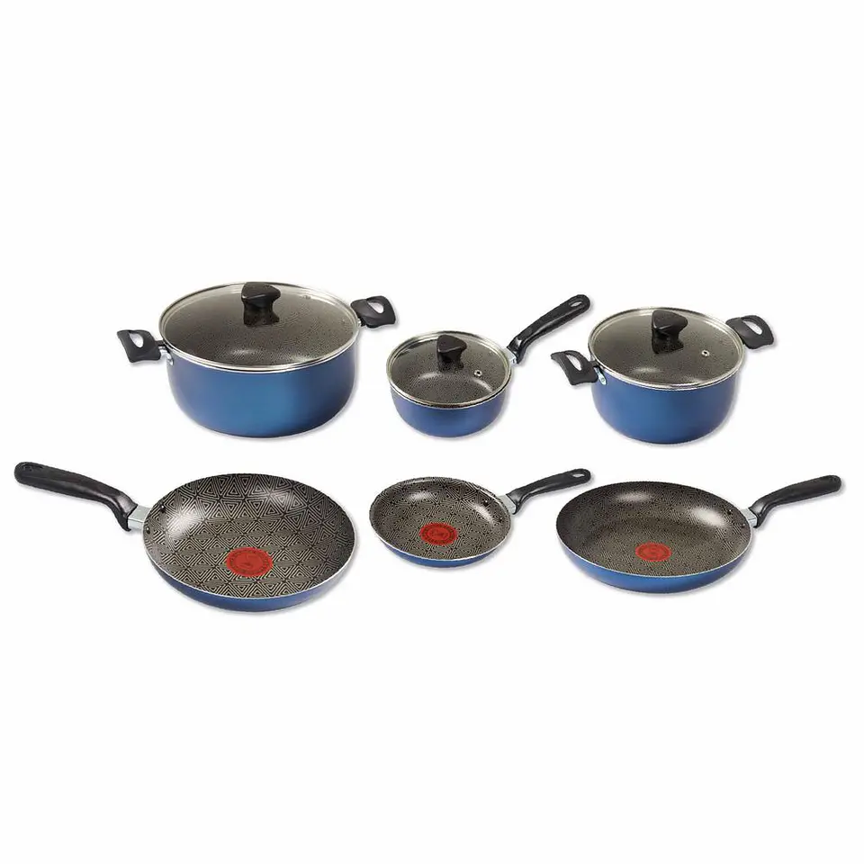 Juego de ollas / Batería de cocina IMUSA Aluminio Antiadherente 9 Piezas Blue 9 Blue 2