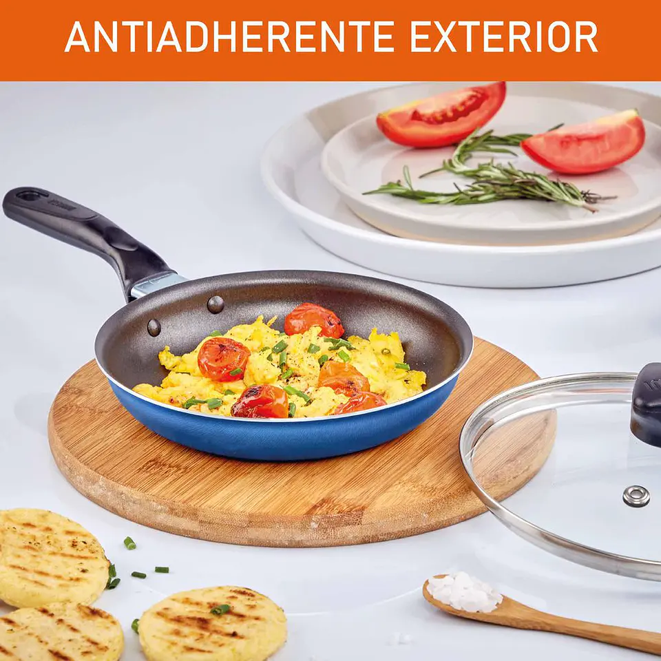 Juego de ollas / Batería de cocina IMUSA Aluminio Antiadherente 9 Piezas Blue 9 Blue 5