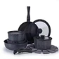 Juego De Ollas Y Sarten En Granito X 17 Piezas Antiadherente Beige - Miniatura 2