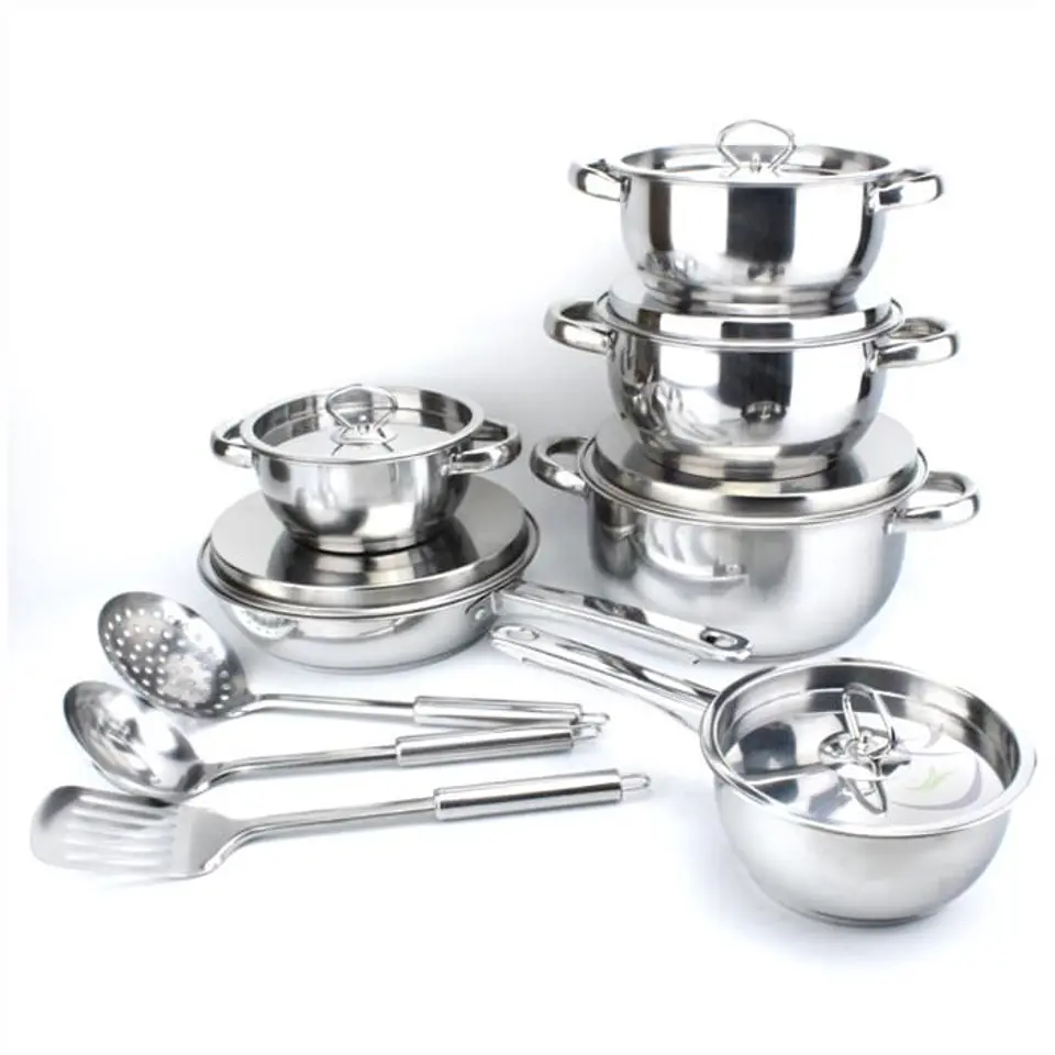 Juego de Ollas En Acero Inoxidable Renahouse Germany de 15 Piezas 4