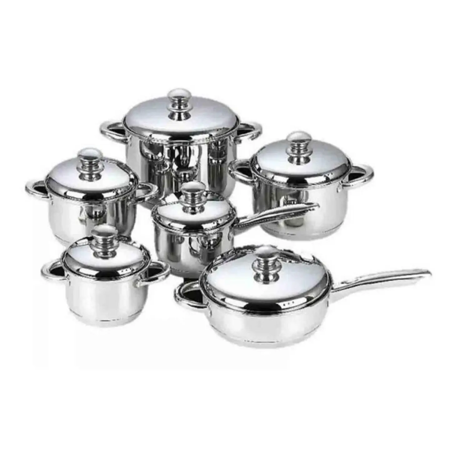 Juego De Ollas Acero Quirúrgico Inoxidable Hoffman 12Pcs 1