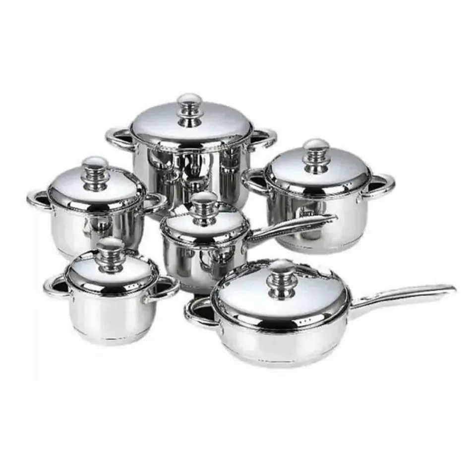 Juego De Ollas Acero Quirúrgico Inoxidable Hoffman 12Pcs 1
