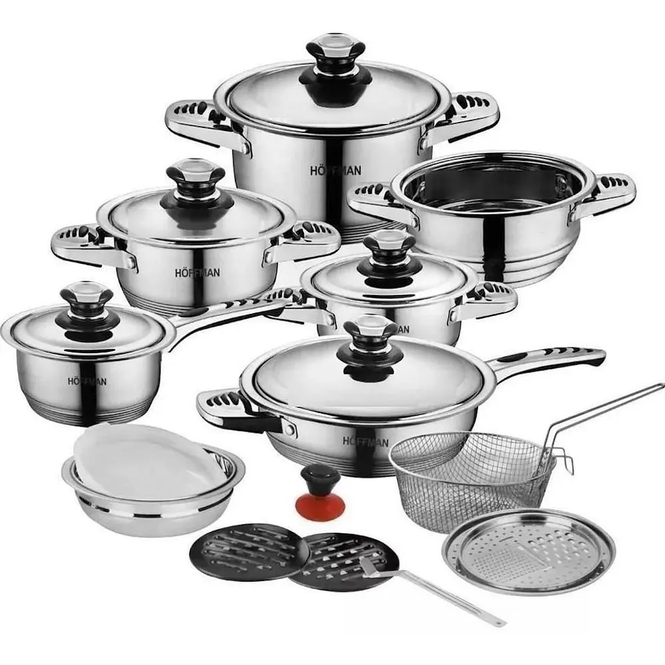 Juego Ollas Acero Quirurgico Hofman/ Swisshome 21 Piezas 2