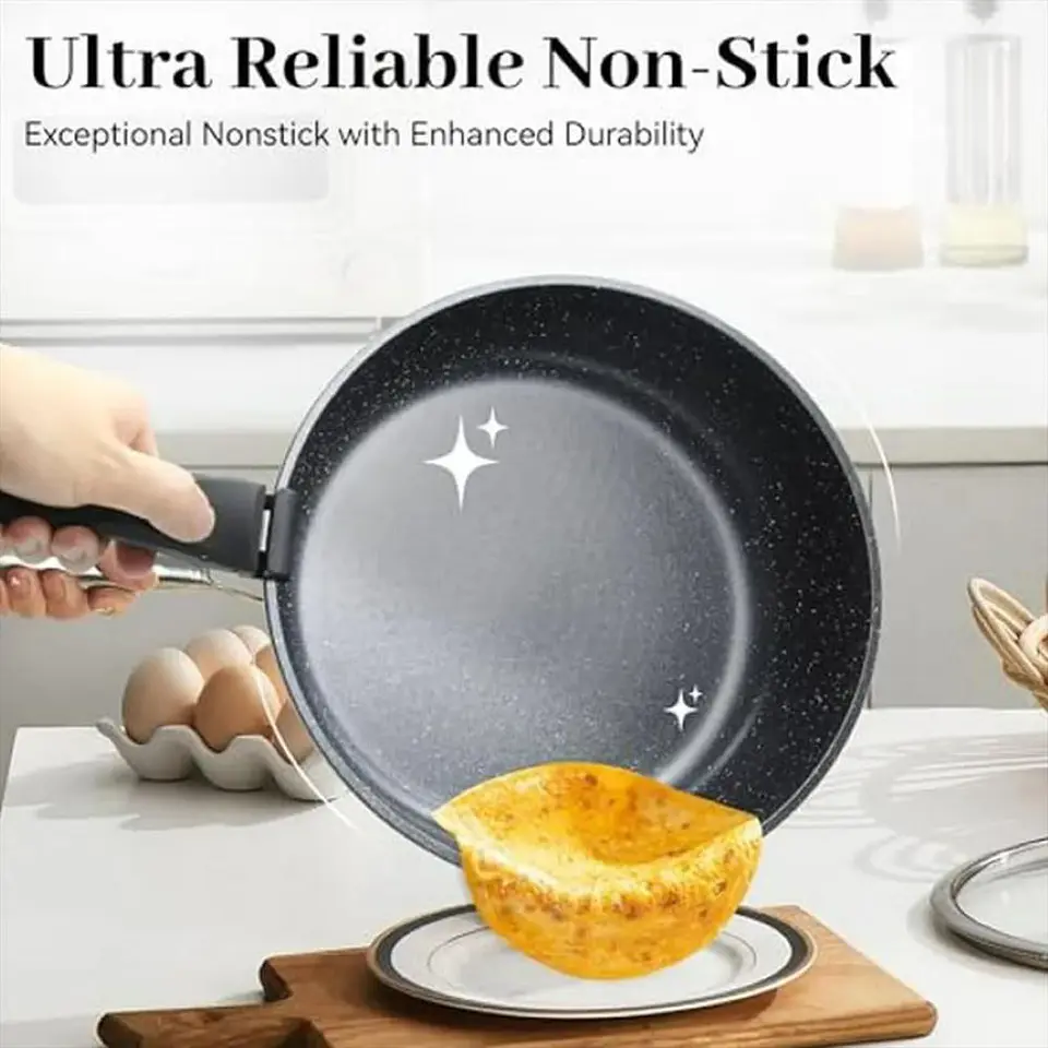 Juego De Ollas Y Sarten En Granito X 17 Piezas Antiadherente 5