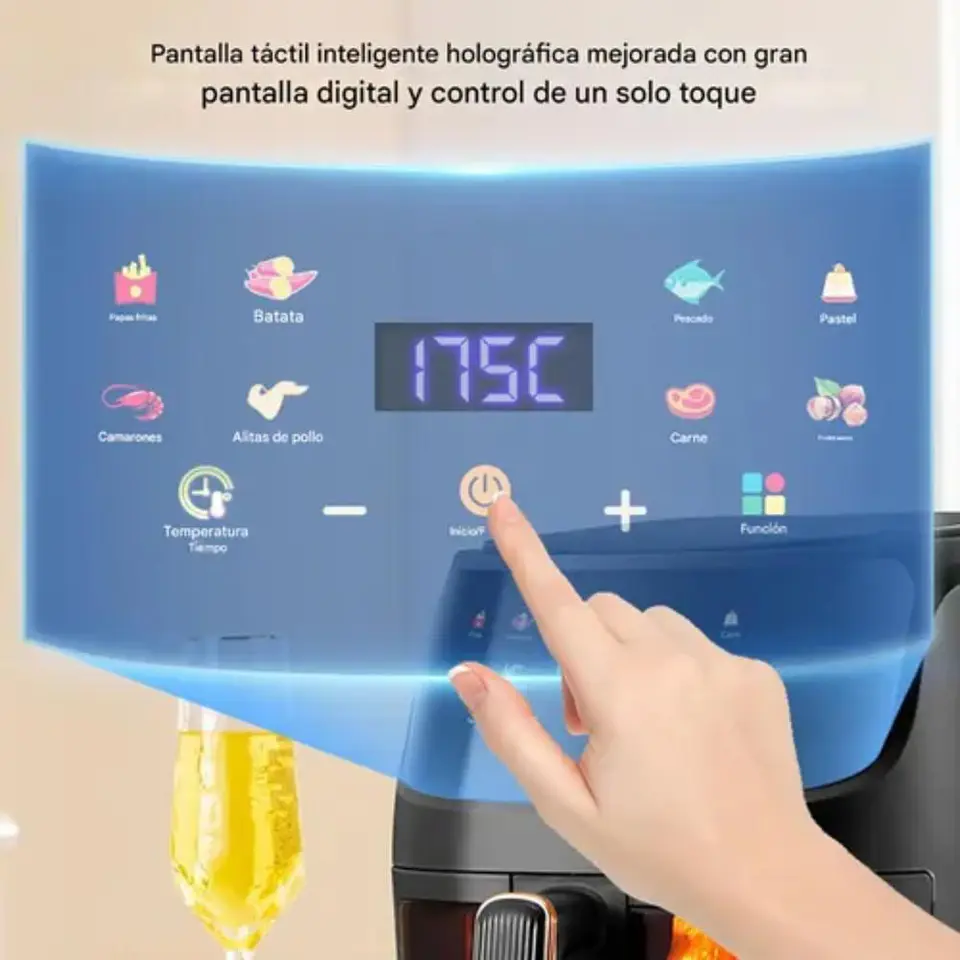 Freidora Digital Olla Aire Caliente Sin Aceite Air Fryer 10 Litros 3
