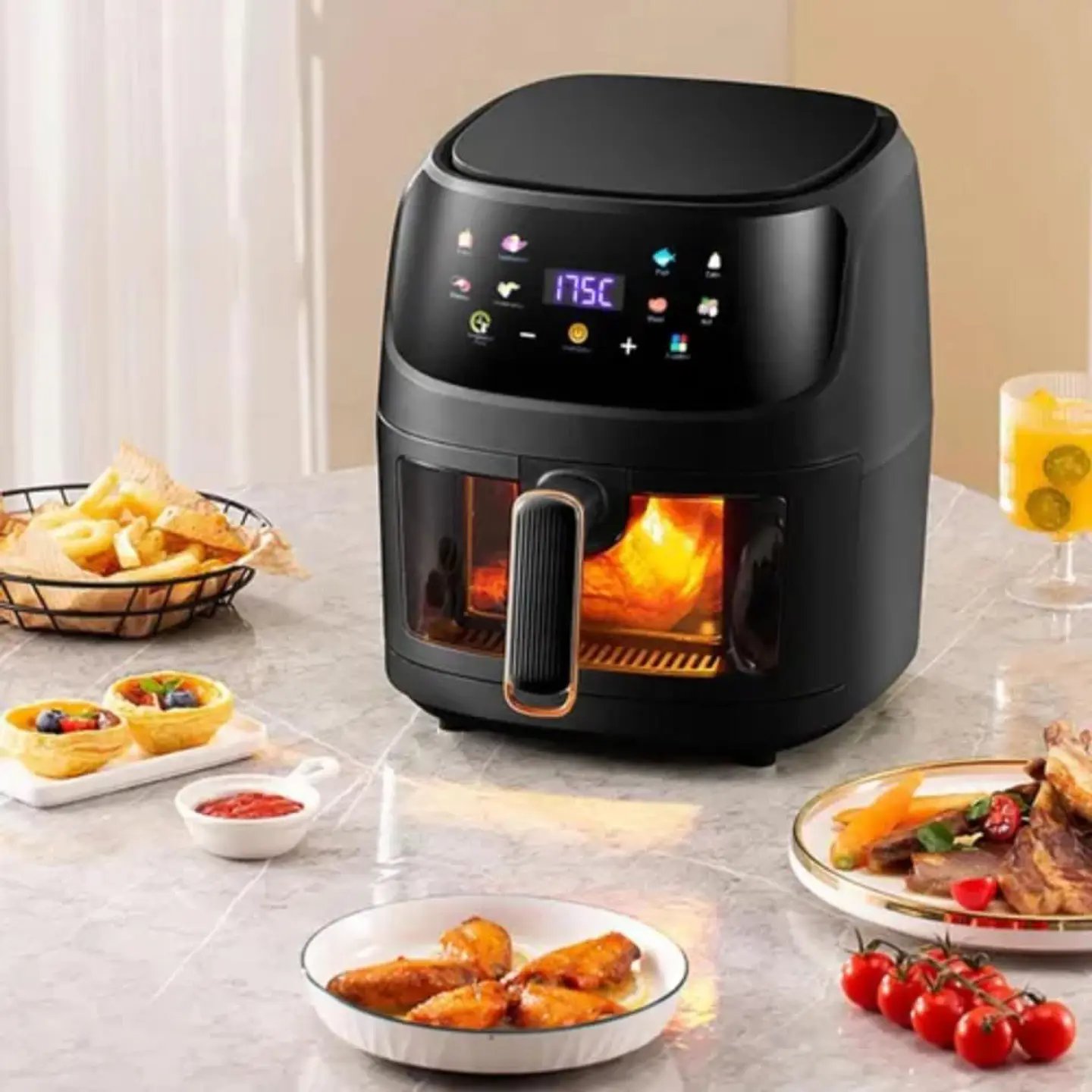 Freidora Digital Olla Aire Caliente Sin Aceite Air Fryer 10 Litros 4