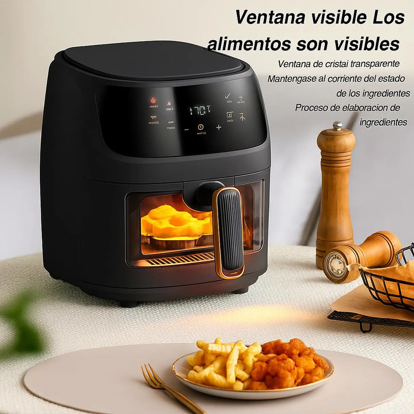 Freidora De Aire 12 Litros Xhome 2400W Pantalla Táctil Digital 2