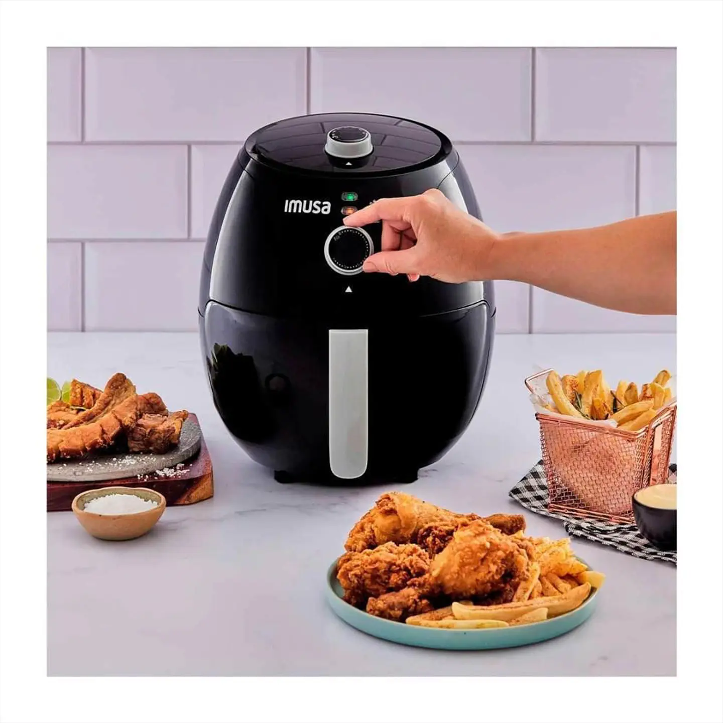 Freidora De Aire Imusa Air Fryer Esencial 3.2 Litros Negra 4