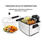 Freidora Electrica Aceite 1200W Domestica 5Litros Acero Inoxidable - Miniatura 3
