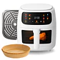 Freidora De Aire 10 Lts Xhome 2400W Pantalla Táctil Digital Blanca - Miniatura 1